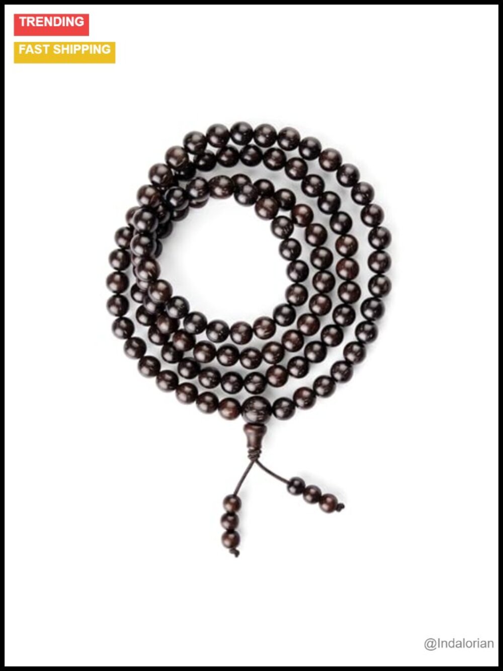 108 Mala Beads Bracelet Red Sandalwood Buddha Wrap